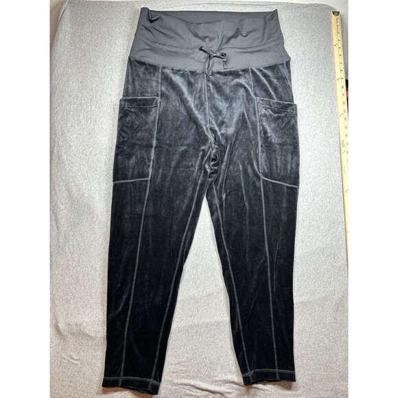 Fabletics Women’s Black Maj Velour Pants‎ size XXL NWT - Picture 1 of 6